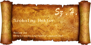 Szokolay Hektor névjegykártya